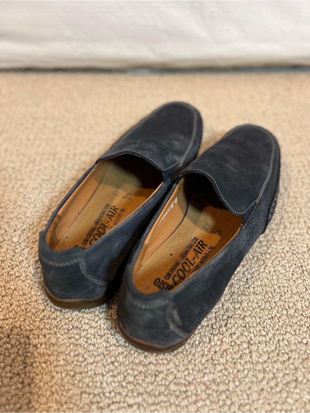 Mephisto Edlef Cool-Air Driving Loafer Shoe Men 12 Moccasins Blue Suede Leather - Picture 10 of 15